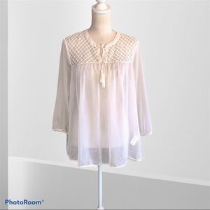 Lucky Brand Sheer Blouse